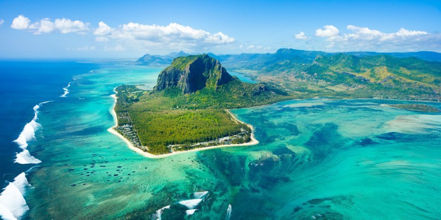 Luchtfoto van Mauritius